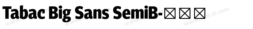 Tabac Big Sans SemiB字体转换 Tabac Big Sans SemiB字体转换